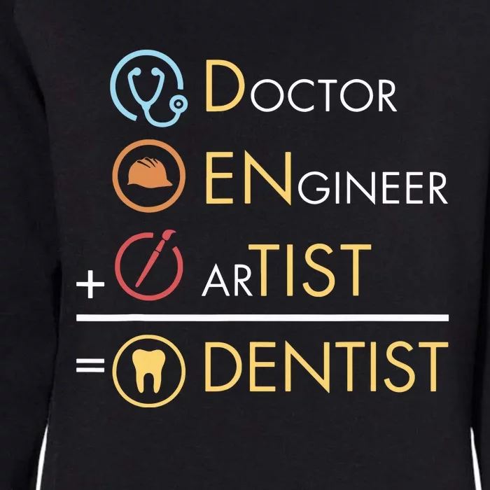 Doctor Engineer Artist Dentist Funny Dental Womens California Wash Sweatshirt