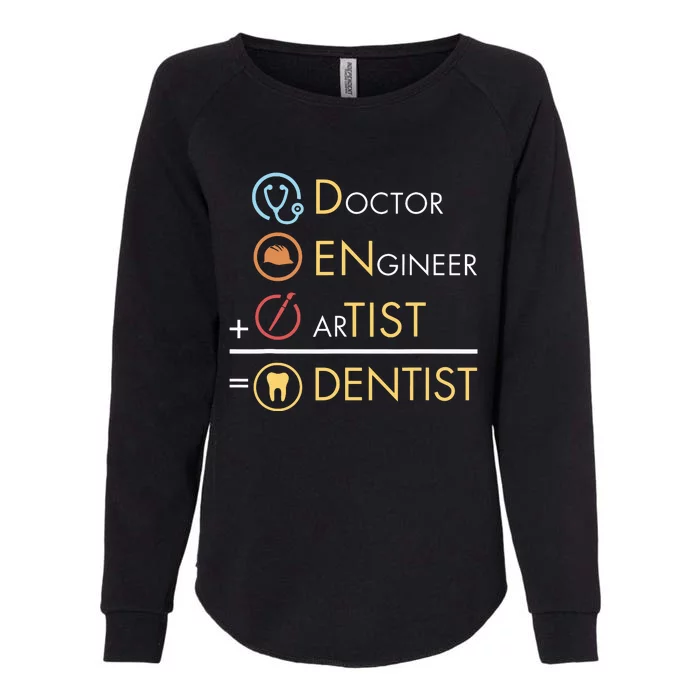 Doctor Engineer Artist Dentist Funny Dental Womens California Wash Sweatshirt