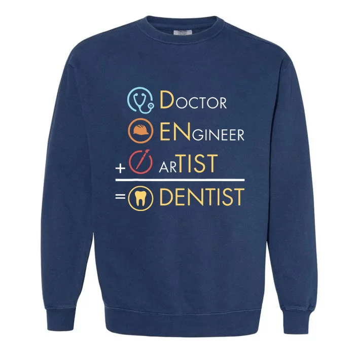 Doctor Engineer Artist Dentist Funny Dental Garment-Dyed Sweatshirt