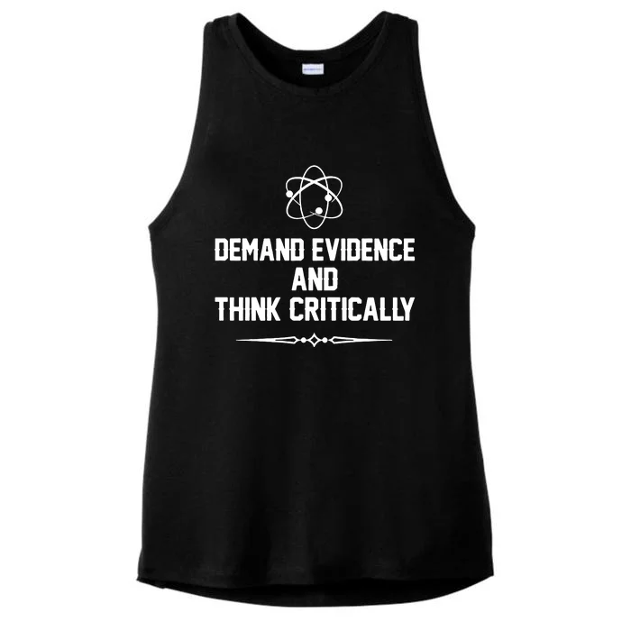 Demand Evidence And Think Critically Ladies Tri-Blend Wicking Tank