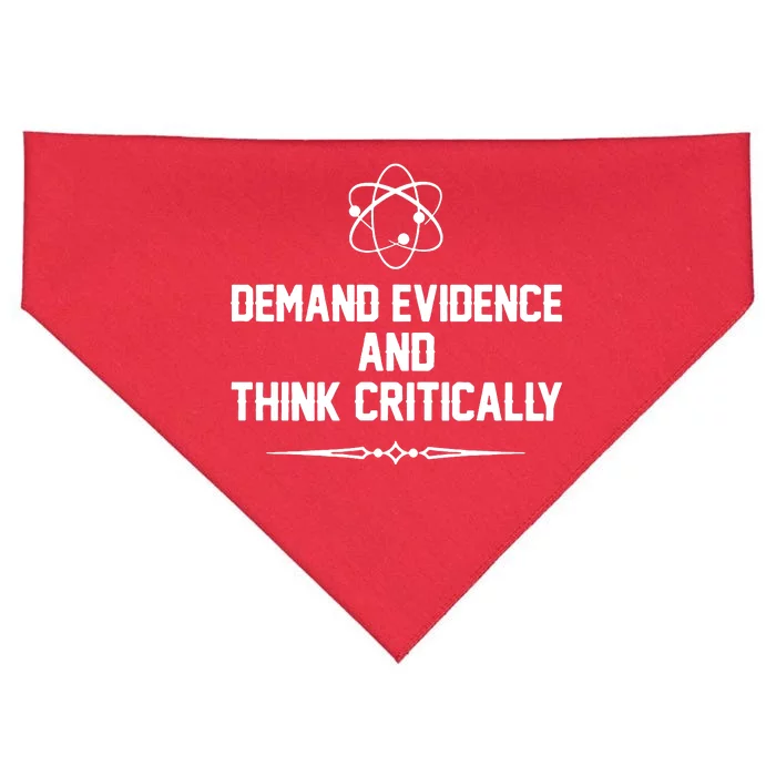 Demand Evidence And Think Critically USA-Made Doggie Bandana