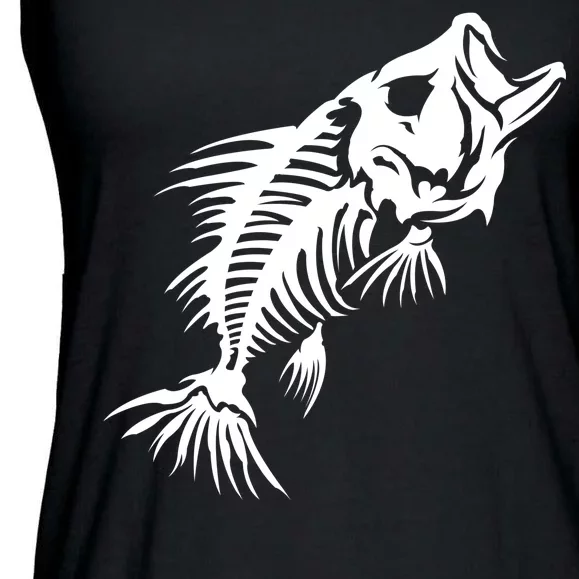 Dead Fish Skeleton X-Ray Ladies Essential Flowy Tank