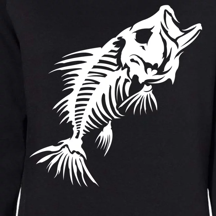 Dead Fish Skeleton X-Ray Womens California Wash Sweatshirt