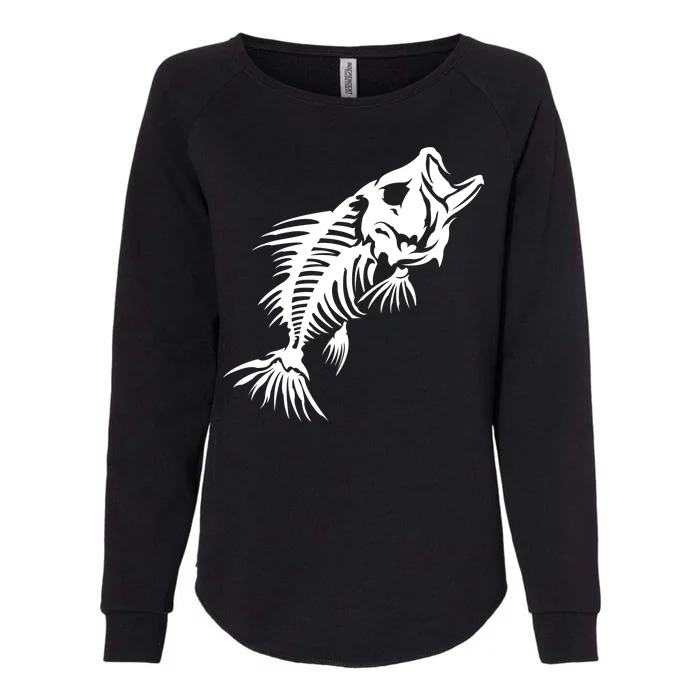 Dead Fish Skeleton X-Ray Womens California Wash Sweatshirt