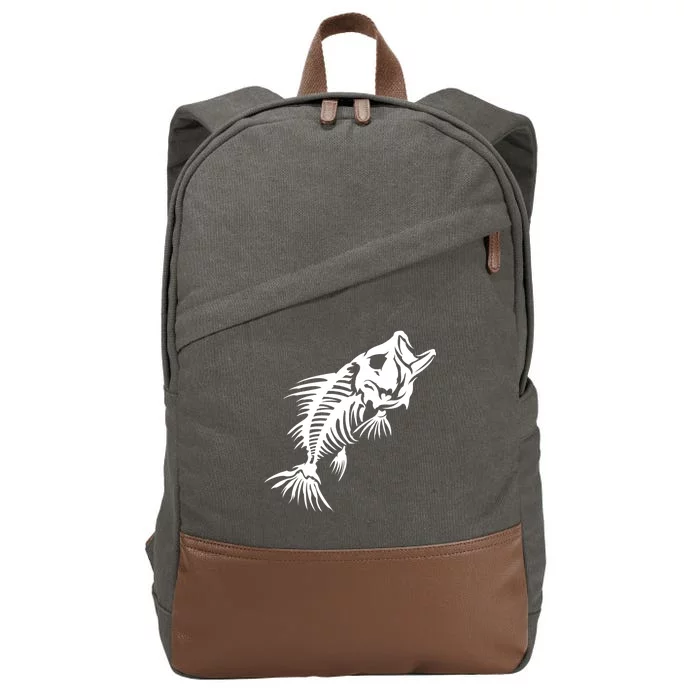 Dead Fish Skeleton X-Ray Cotton Canvas Backpack