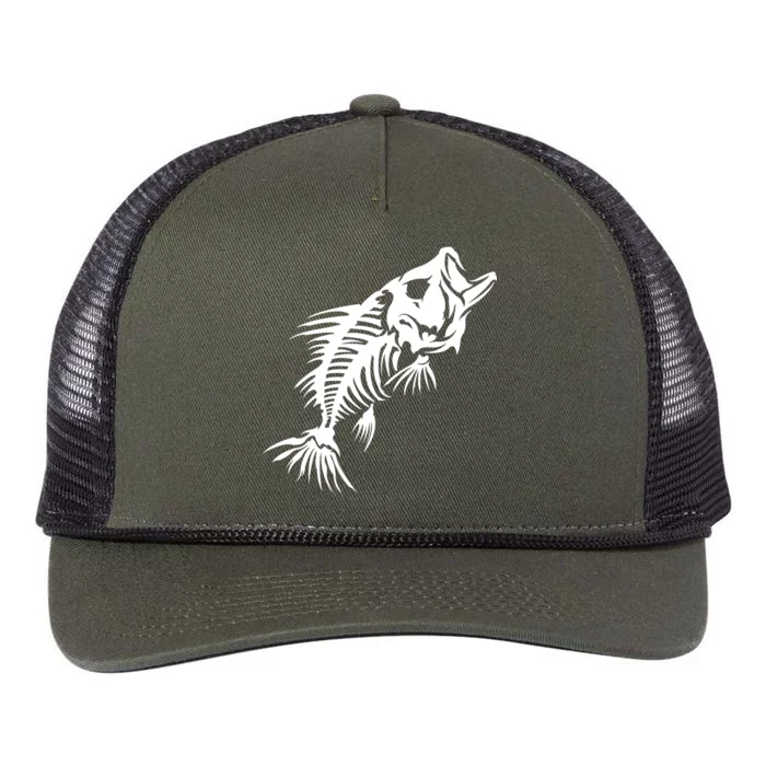 Dead Fish Skeleton X-Ray Retro Rope Trucker Hat Cap