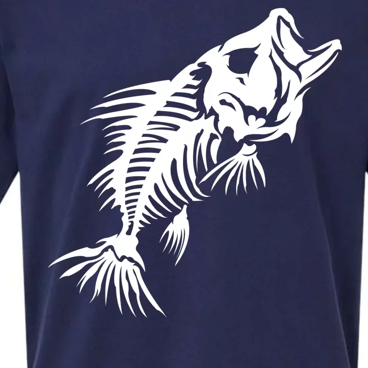 Dead Fish Skeleton X-Ray Sueded Cloud Jersey T-Shirt