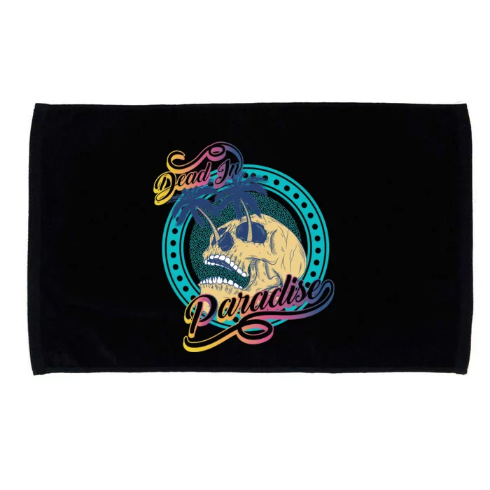 Dead In Paradise Tropical Skull Microfiber Hand Towel