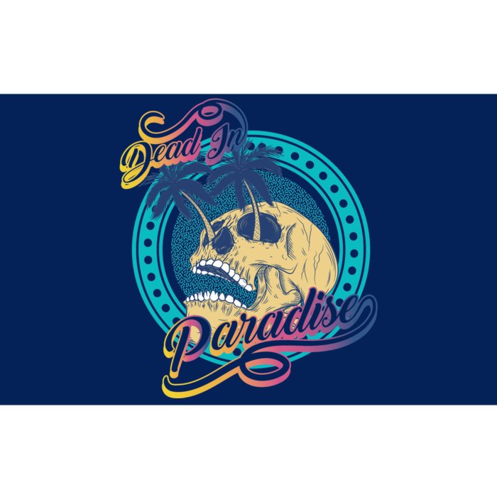 Dead In Paradise Tropical Skull Bumper Sticker