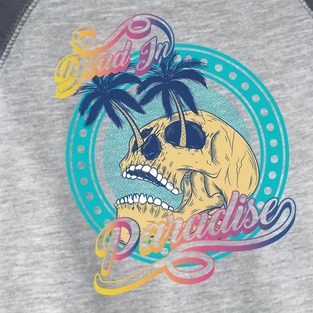 Dead In Paradise Tropical Skull Toddler Fine Jersey T-Shirt