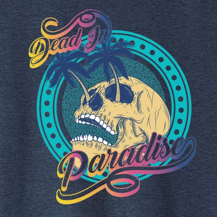 Dead In Paradise Tropical Skull Women's Crop Top Tee