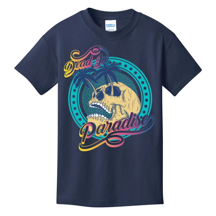 Dead In Paradise Tropical Skull Kids T-Shirt