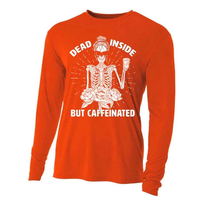 Dead Inside But Caffeinated Cooling Performance Long Sleeve Crew