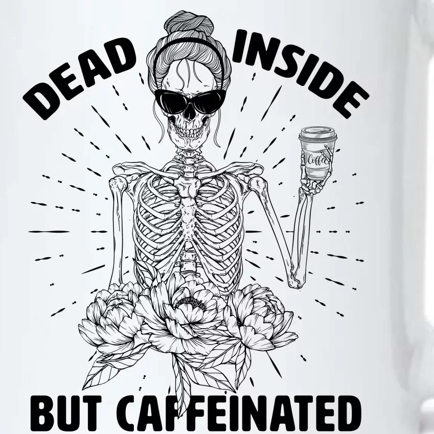 Dead Inside But Caffeinated Black Color Changing Mug