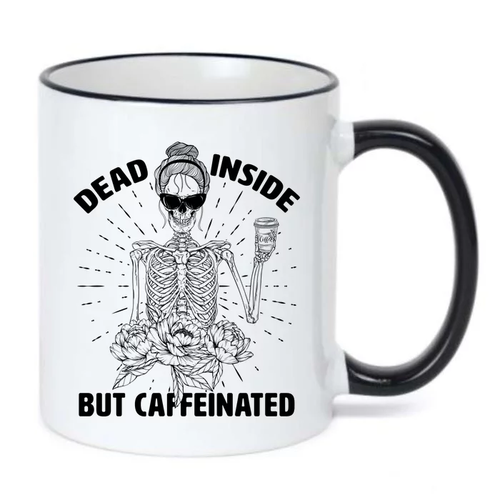 Dead Inside But Caffeinated Black Color Changing Mug