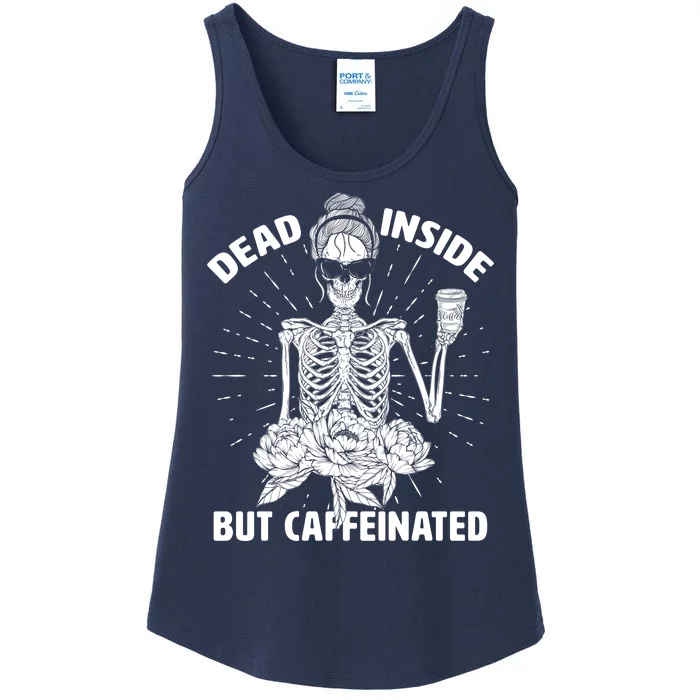 Dead Inside But Caffeinated Ladies Essential Tank