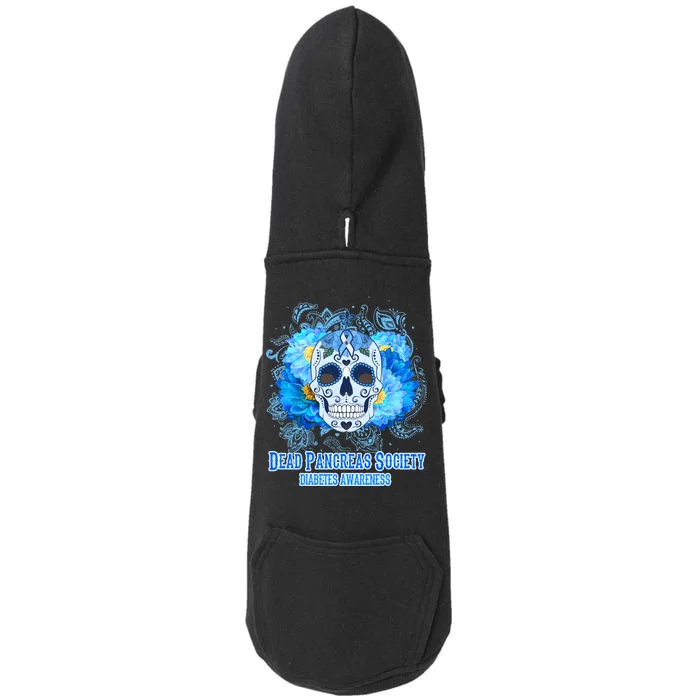 Dead Pancreas Society Diabetes Awareness Sugar Skull Doggie 3-End Fleece Hoodie