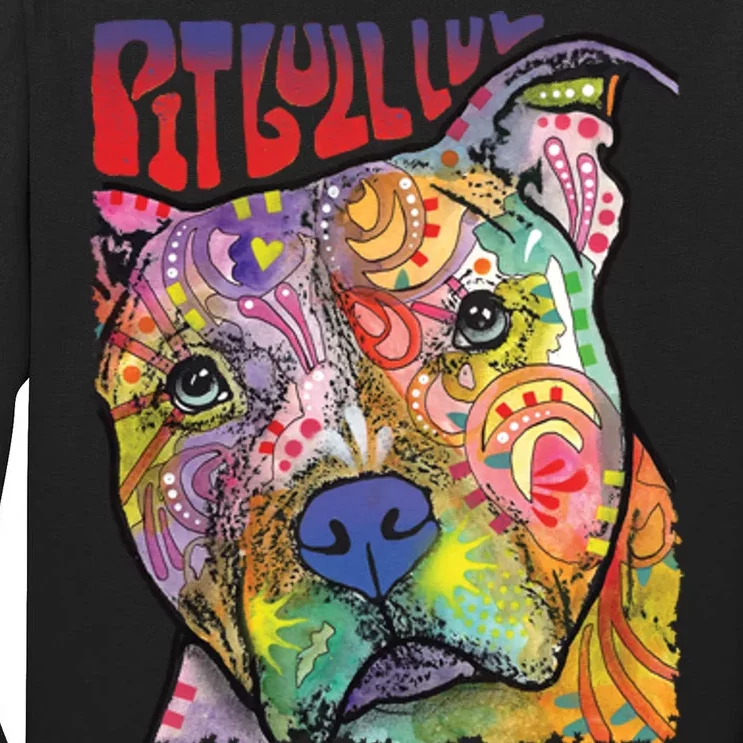 Dean Russo - Pitbull Luv Dog Tall Long Sleeve T-Shirt