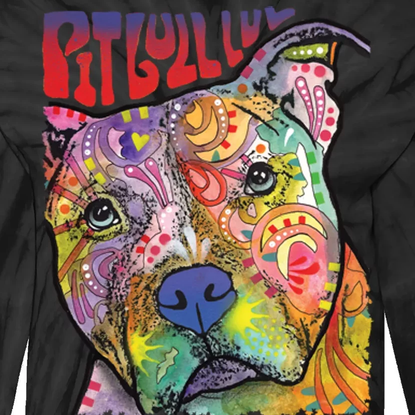 Dean Russo - Pitbull Luv Dog Tie-Dye Long Sleeve Shirt