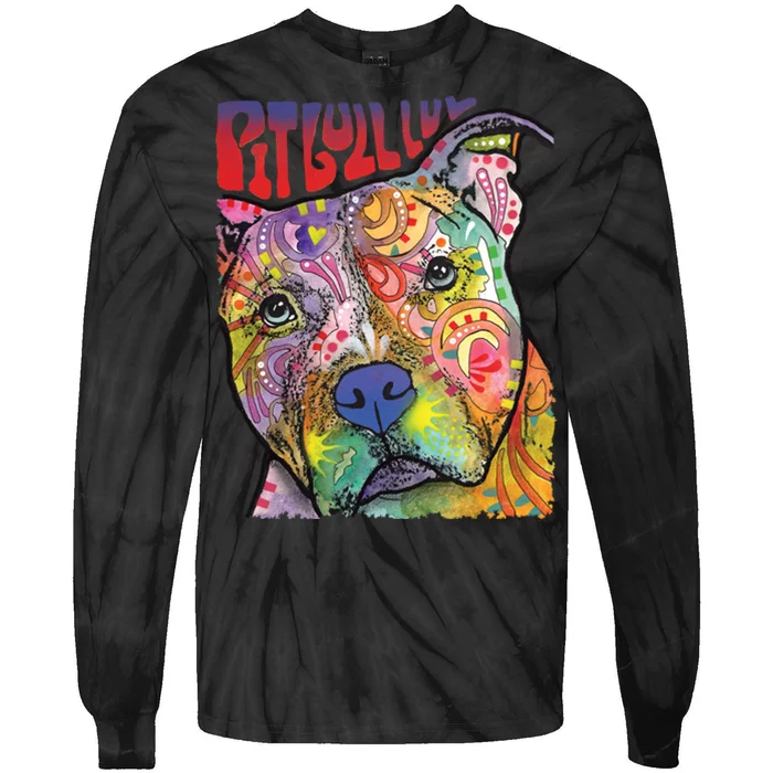 Dean Russo - Pitbull Luv Dog Tie-Dye Long Sleeve Shirt