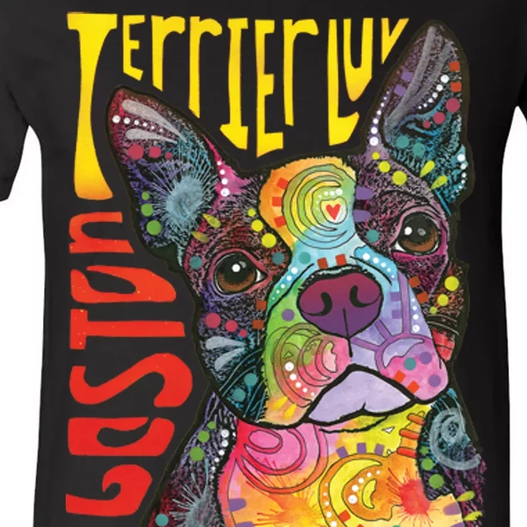 Dean Russo - Terrier Luv Dog V-Neck T-Shirt