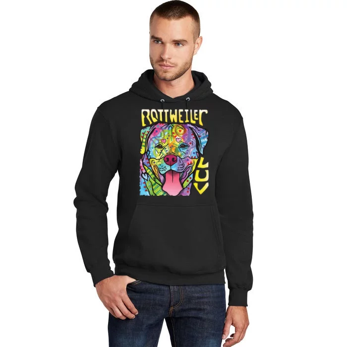 Dean Russo Rottweiler Luv Dog Tall Hoodie