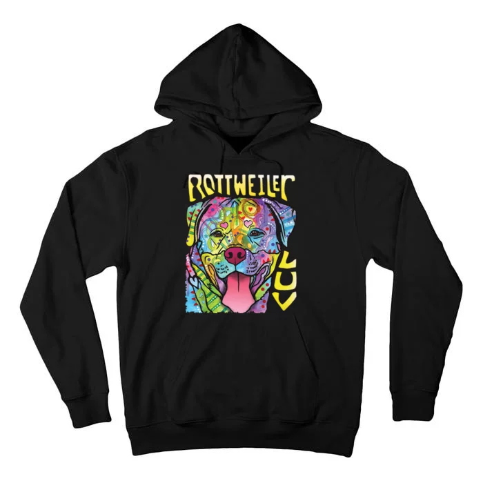 Dean Russo Rottweiler Luv Dog Tall Hoodie