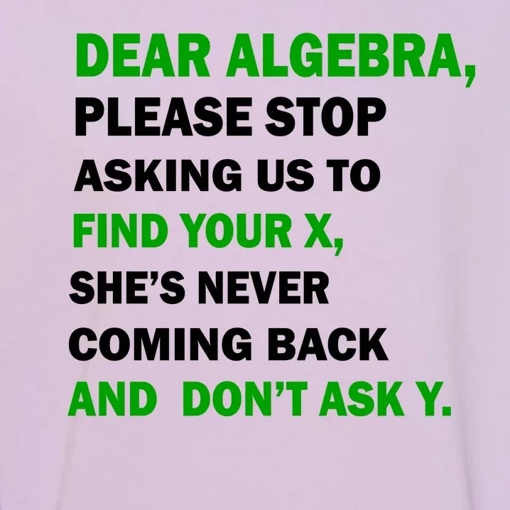 Dear Algebra Find Your X And Don't Tell Y Garment-Dyed Sweatshirt