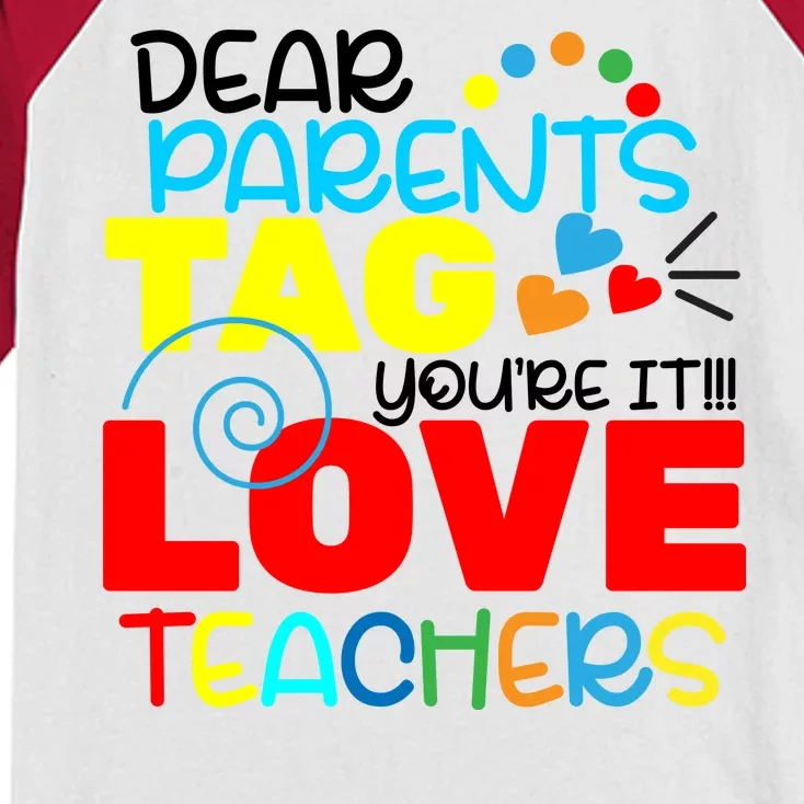 Dear Parents Tag Your It Kids Colorblock Raglan Jersey