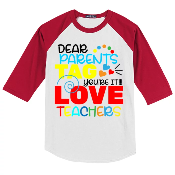 Dear Parents Tag Your It Kids Colorblock Raglan Jersey