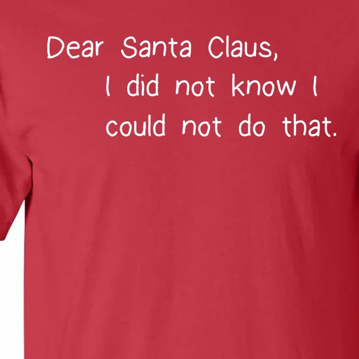 Dear Santa Claus I Did Not Know I Could Not Do That Tall T-Shirt