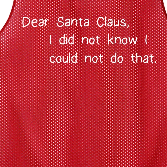 Dear Santa Claus I Did Not Know I Could Not Do That Mesh Reversible Basketball Jersey Tank