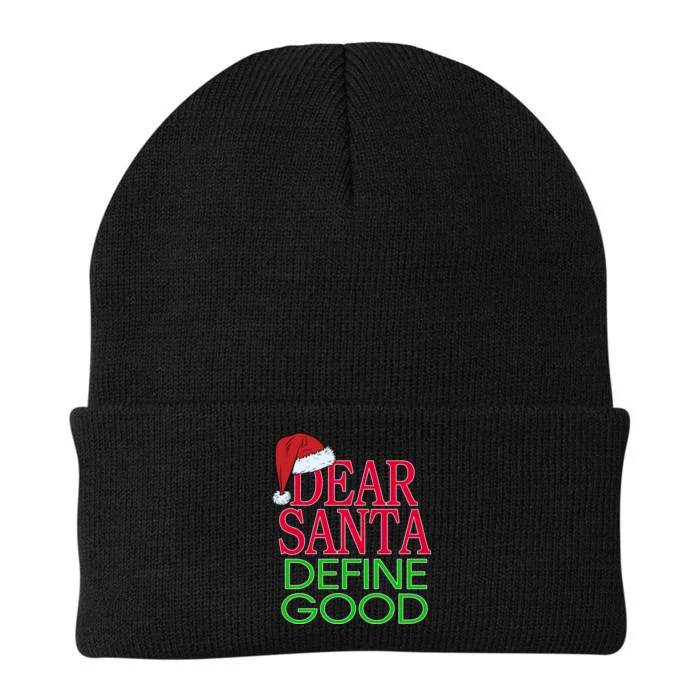 Dear Santa Define Good Funny Christmas Knit Cap Winter Beanie