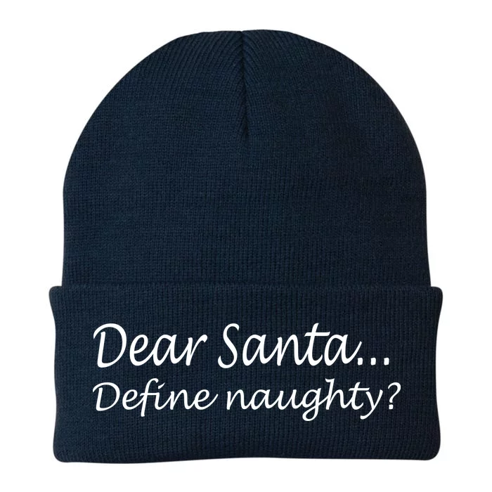 Dear Santa Define Naughty Knit Cap Winter Beanie