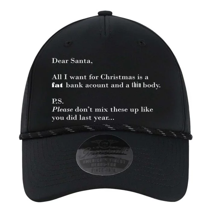 Dear Santa Fat Bank Account Thin Body Christmas Performance The Dyno Cap