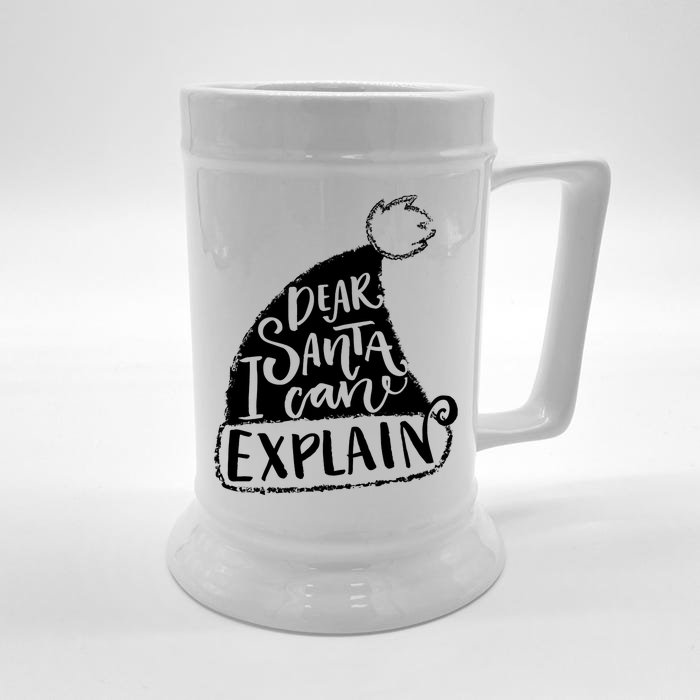 Dear Santa I Can Explain Front & Back Beer Stein