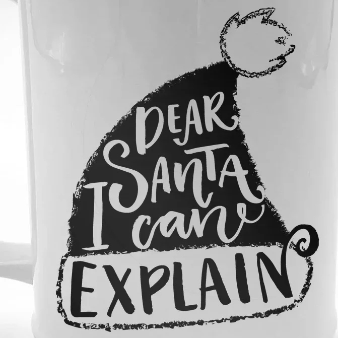 Dear Santa I Can Explain Front & Back Beer Stein