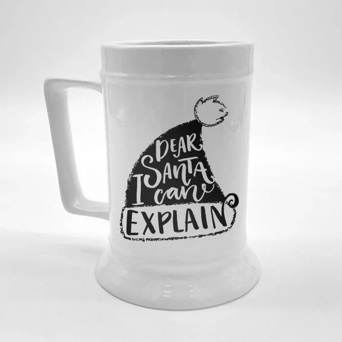 Dear Santa I Can Explain Front & Back Beer Stein