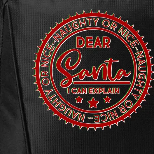 Dear Santa I Can Explain Christmas Emblem City Backpack