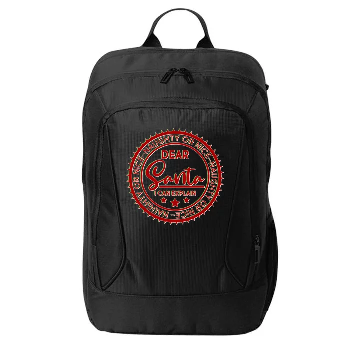 Dear Santa I Can Explain Christmas Emblem City Backpack