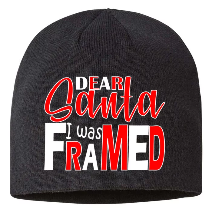 Dear Santa I Was FRAMED 8 1/2in Sustainable Knit Beanie