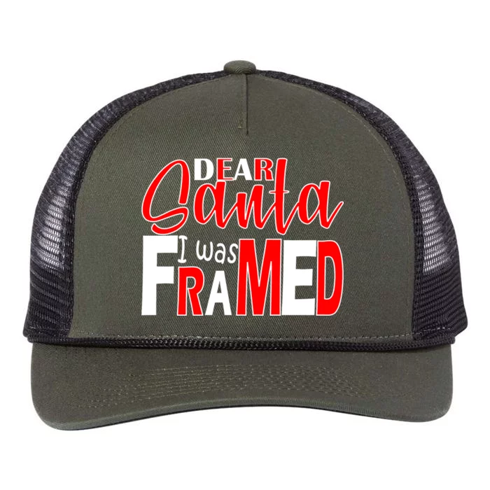 Dear Santa I Was FRAMED Retro Rope Trucker Hat Cap