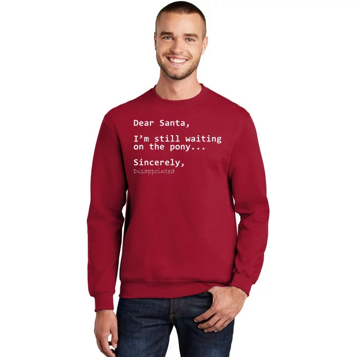 Dear Santa I'm Sincerely Disappointed No Pony Tall Sweatshirt