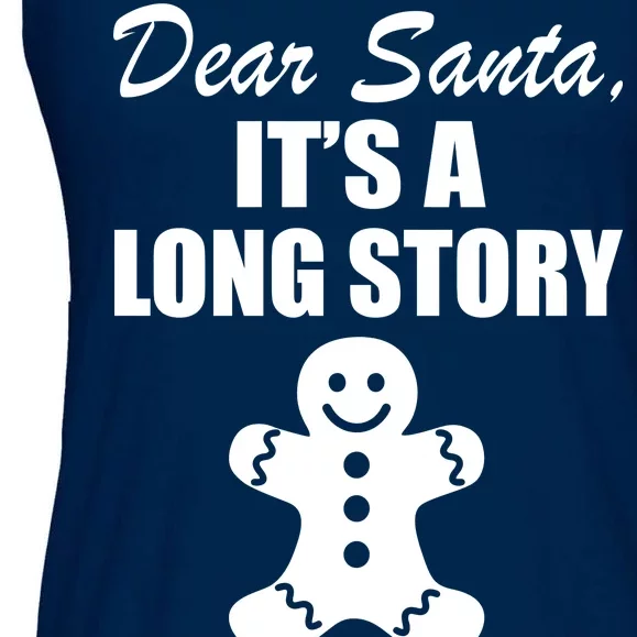 Dear Santa It's A Long Story Ladies Essential Flowy Tank