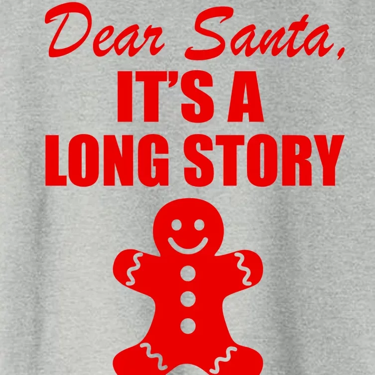 Dear Santa It's A Long Story Women's Crop Top Tee