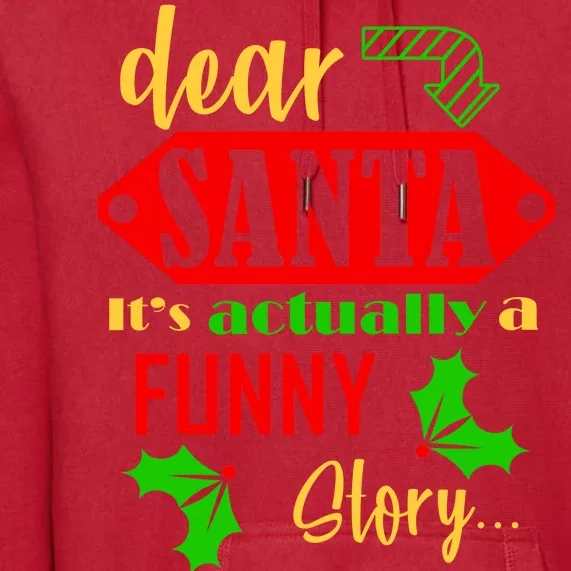 Dear Santa It's Actually A Funny Story Premium Hoodie