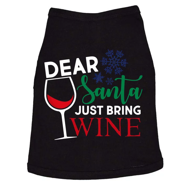 Dear Santa Just Bring Wine Doggie Tank