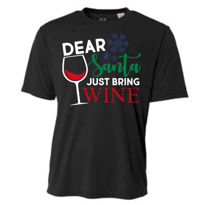 Dear Santa Just Bring Wine Cooling Performance Crew T-Shirt