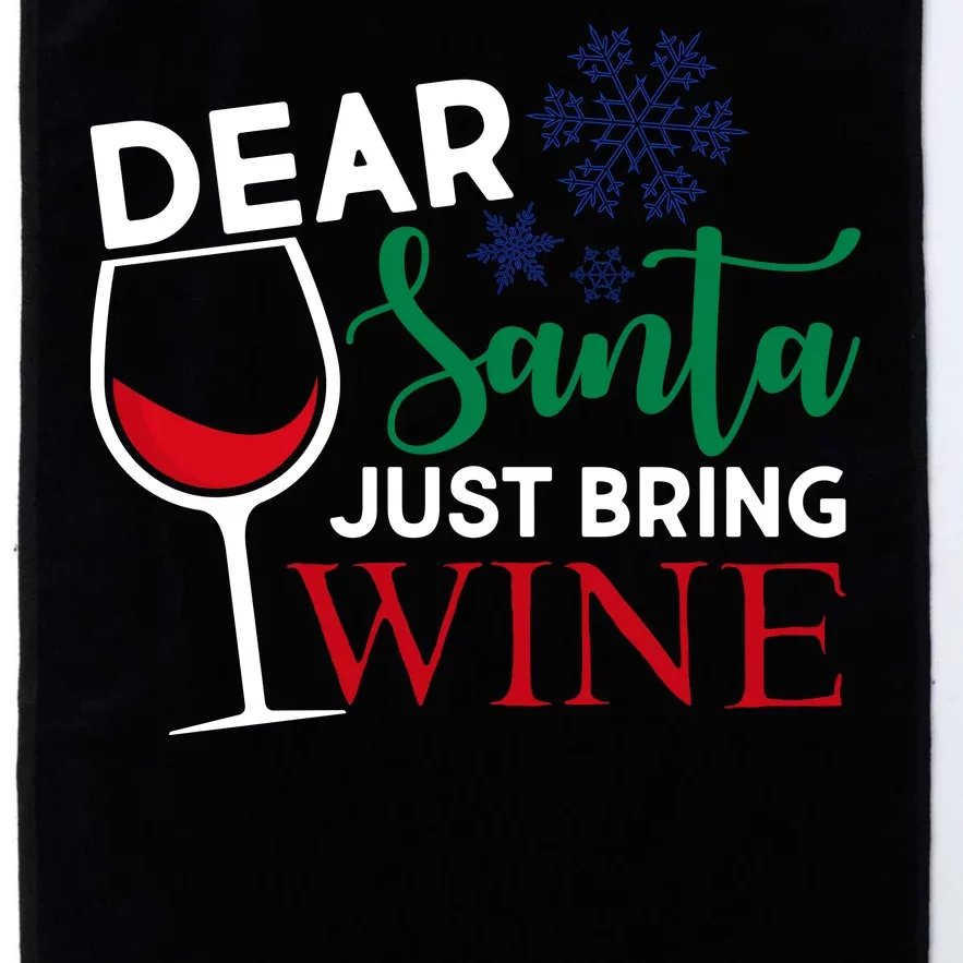 Dear Santa Just Bring Wine Platinum Collection Golf Towel