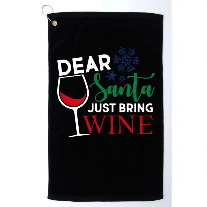 Dear Santa Just Bring Wine Platinum Collection Golf Towel